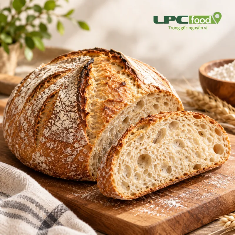Bánh mì sourdough cơ bản vỏ giòn ruột mềm